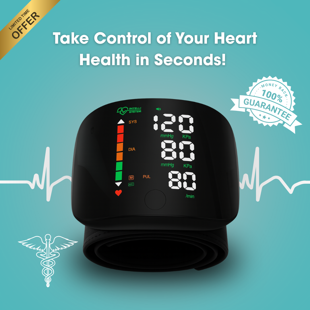 Wrist Blood Pressure Monitor Led Display